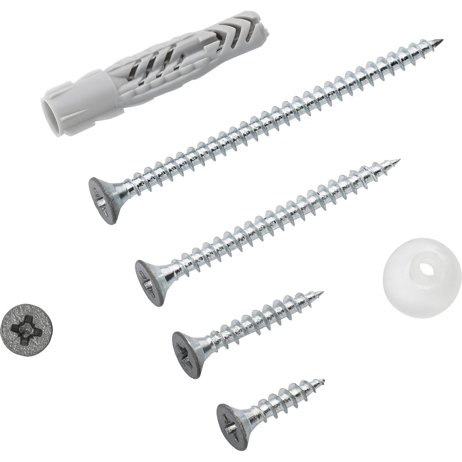 Upevňovací sada matně stříbrná