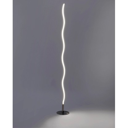 Just Light. Stojací LED lampa Wave, 10W, 1050lm, 3000K, ocelová, pr. 14 x 120 cm