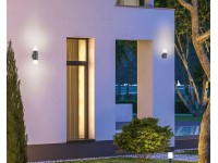 Trio Venkovní svítidlo Hoosic s det. pohybu, IP44, antracit, pr. 8,5 x 17,5 cm