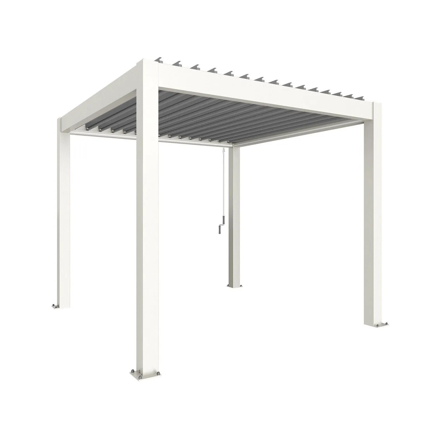 Biohort Pergola 3 x 3 bílá/stříbrná 312 x 312 cm