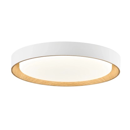 EURAKLES LED svítidlo WHITE FOG sv.dřevo/bílá 28W 3050lm 2900-6500K pr. 40x8,5cm