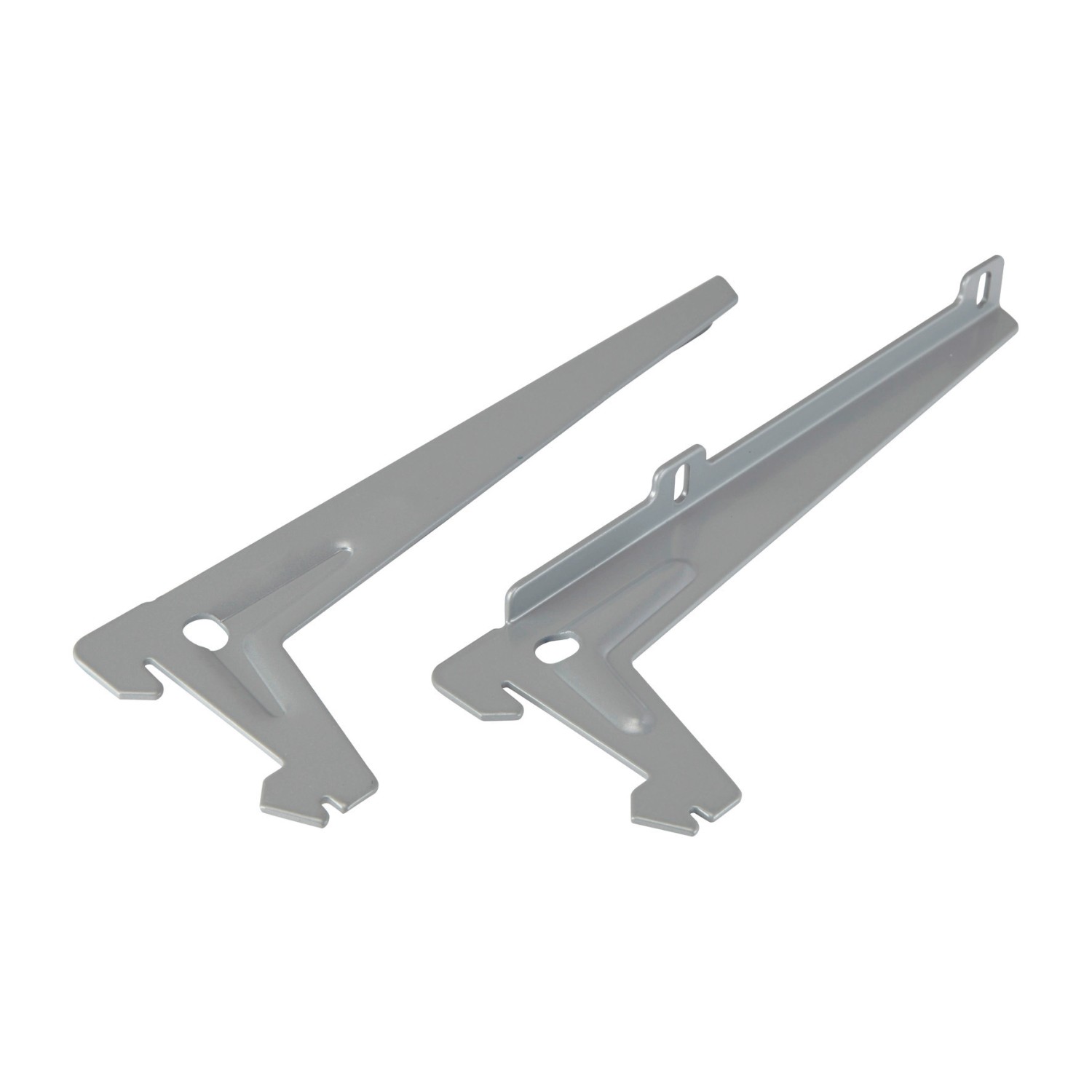 Úhlový nosník s jedním otvorem stříbrný 18 cm, 1 pár