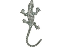 Kovová dekorativní figurka ještěrky, 28 cm