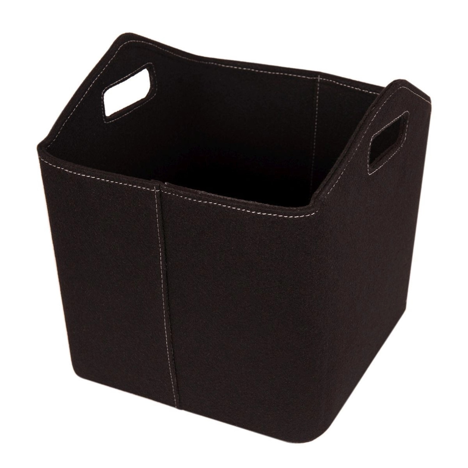 Lienbacher Plstěný koš na krbové dřevo, černá, 38 x 35 x 37 cm