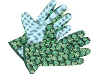 Bavlněné pracovní rukavice s motivem džungle, zelená, vel. 8