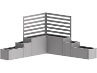 Biohort Vyvýšený záhon DaVinci 1 stříbrný 299,5 x 299,5 x 168 cm