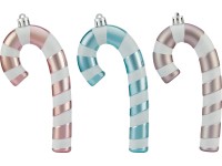 Dekorace na vánoční stromeček cukrová hůl, 6 ks