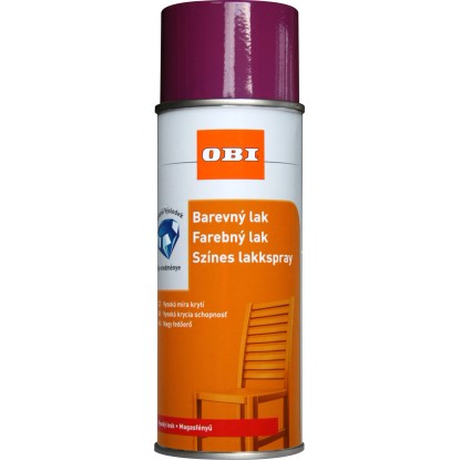 OBI Lak ve spreji vysoce lesklý purpurová 400 ml