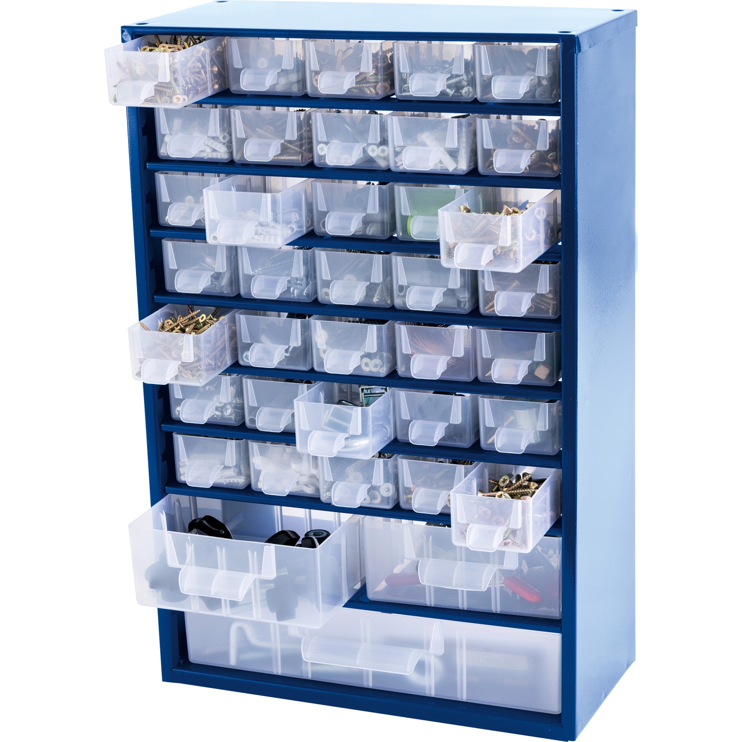 LUX Ocelový dílenský organizér, 38 zásuvek, 31 x 16 x 46,5 cm