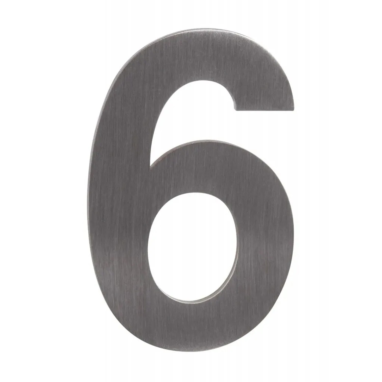 Walteco Domovní číslo "6" nerez samolepicí, 50 mm