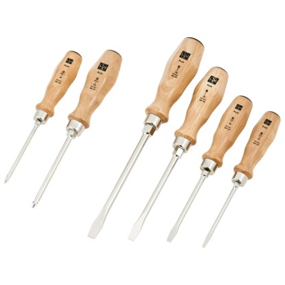 LUX-TOOLS Sada šroubováků s dřevěnou rukojetí 6dílná Comfort