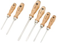 LUX-TOOLS Sada šroubováků s dřevěnou rukojetí 6dílná Comfort