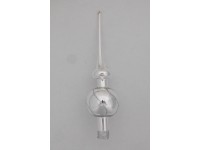 ONREX Vánoční ozdoba skleněná špice stříbrná linky 28 cm ONREX Vánoční ozdoba skleněná špice stříbrná linky 28 cm