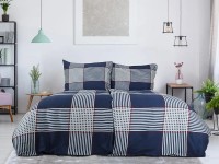 B.E.S. Povlečení z bavlněného saténu DELUXE Squares 140 x 200/70 x 90 cm B.E.S. Povlečení z bavlněného saténu DELUXE Squares 140 x 200/70 x 90 cm