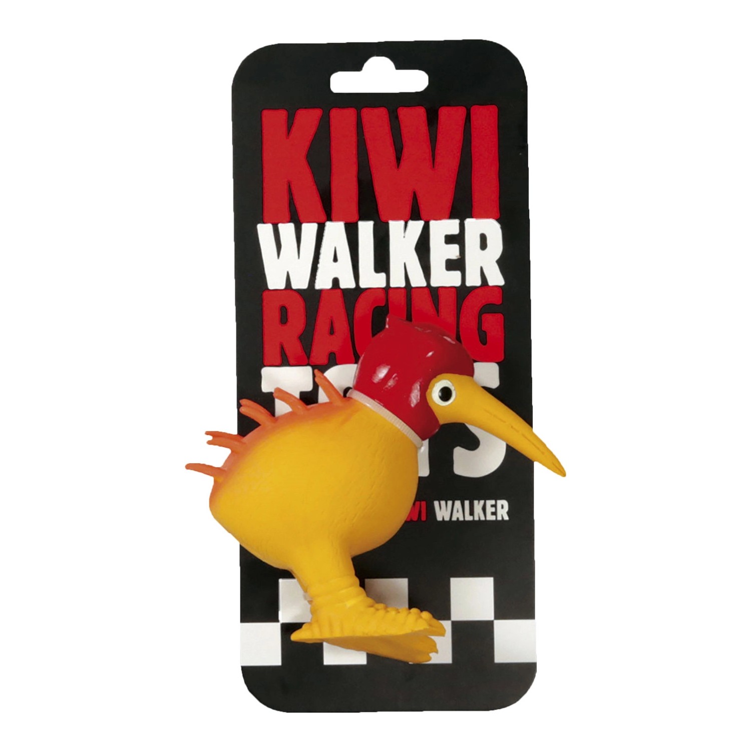Kiwi Walker Latexová hračka pískací Racer 10,5 cm, červená