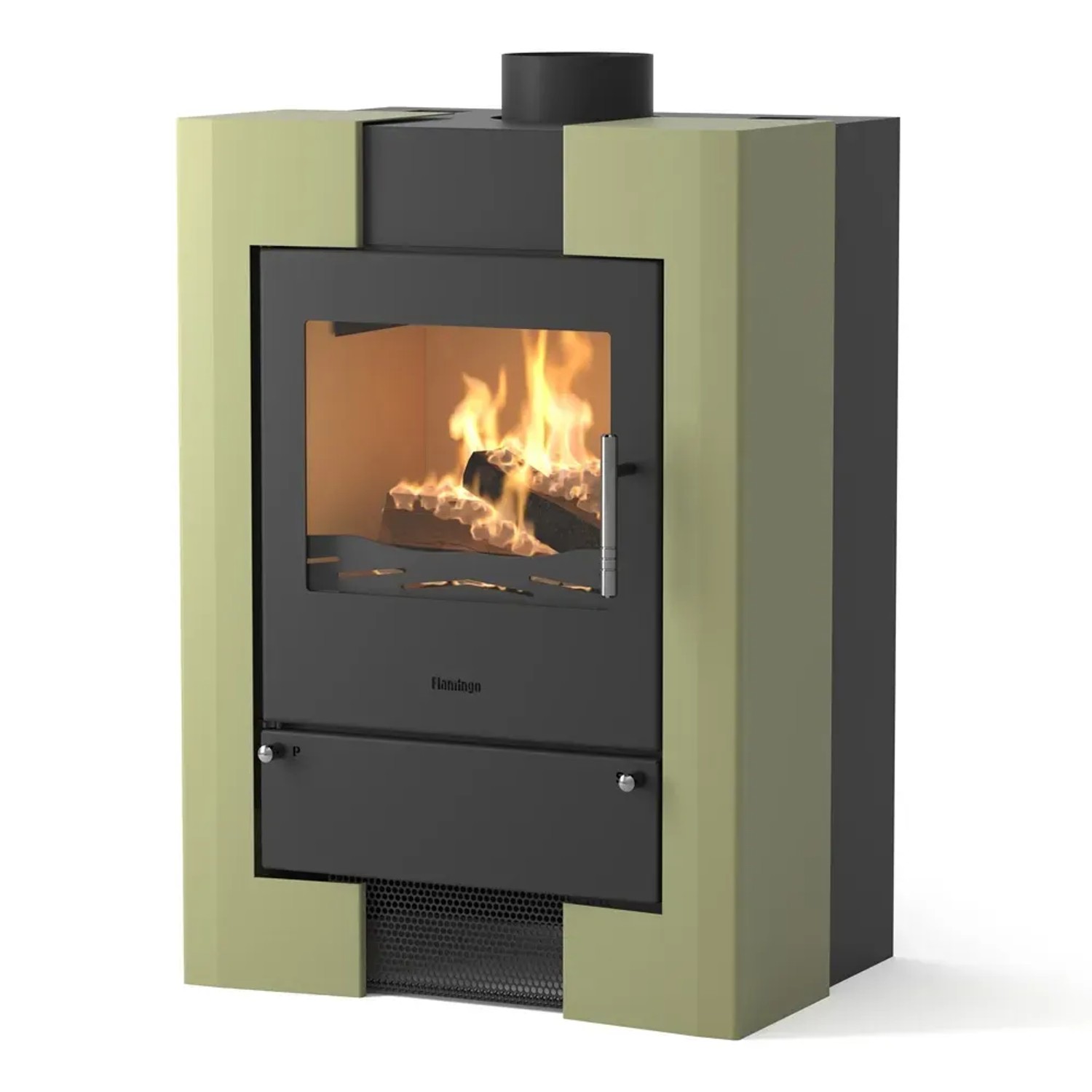 HS Flamingo Krbová kamna ESPO II olivová 590 x 903 x 425 mm
