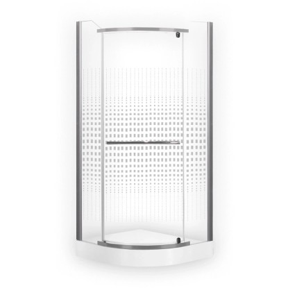 Roth Kompletní sprchový čtvrtkruhový kout Ametyst s vaničkou 800 x 800 mm