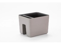 Plastia Samozavlažovací truhlík na zábradlí Berberis taupe 24 x 30 x 26 cm