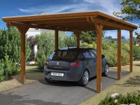 Skan Holz Přístřešek na auto Emsland EPDM, ořech, 354 x 604 cm