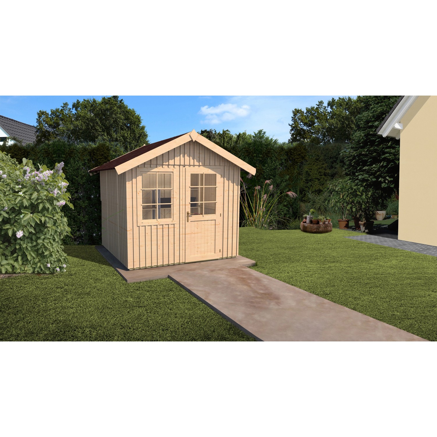 Weka Švédský zahradní domek 410 vel. 2, přírodní, 299 x 295 cm