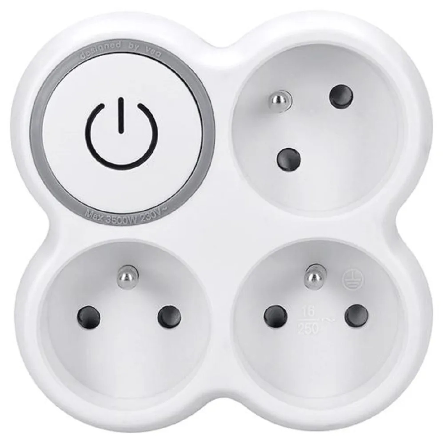 Rozbočka 3x15A s vypínačem