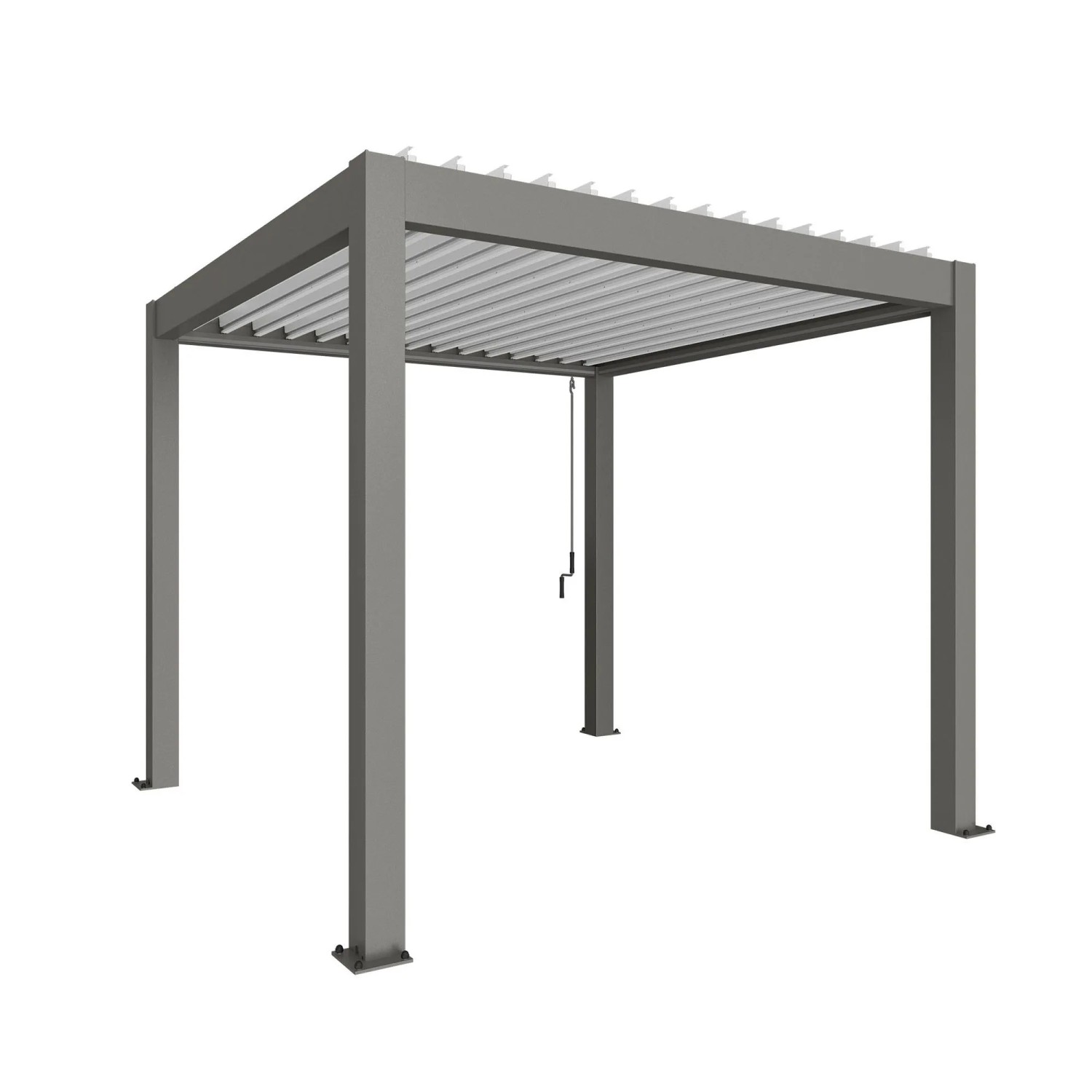 Biohort Pergola 3 x 3 křemenově šedá/bílá 312 x 312 cm