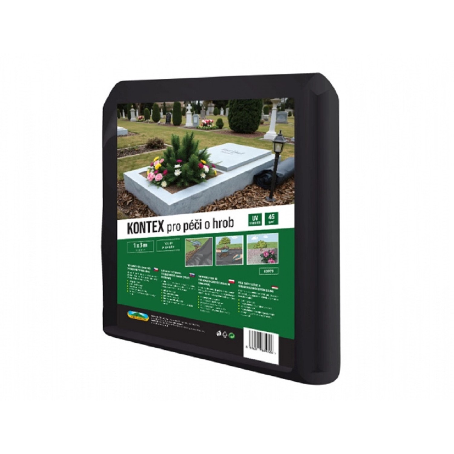 NOHEL GARDEN Netkaná mulčovací textilie KONTEX PRO PÉČI O HROB 1 x 3 m