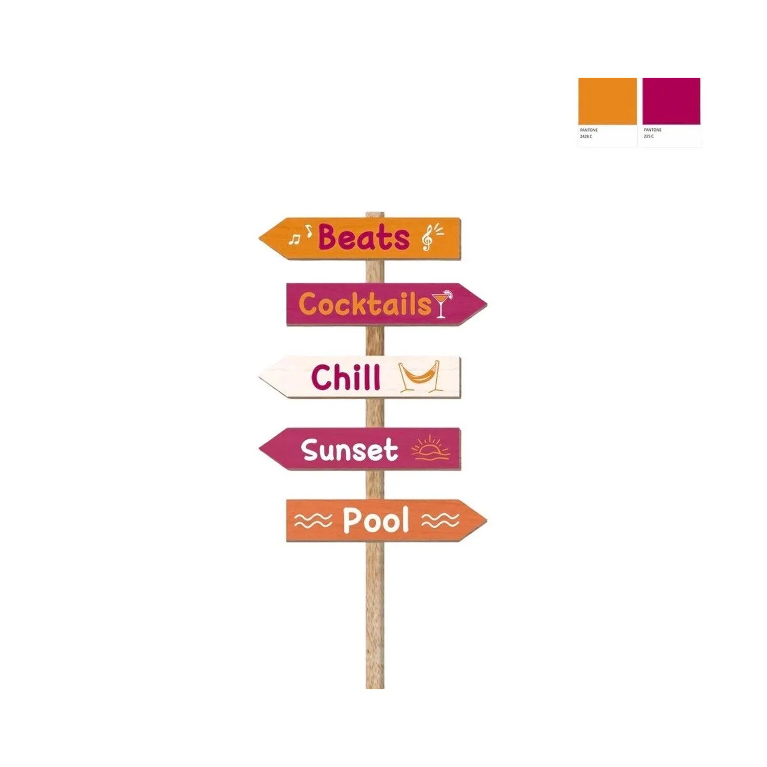 Boltze Rozcestník na letní slavnost Guidepost, 46,5 x 120 cm