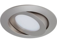 Briloner Vestavné LED svítidlo matný nikl otocné V: 3 cm prumer: 10,6 cm