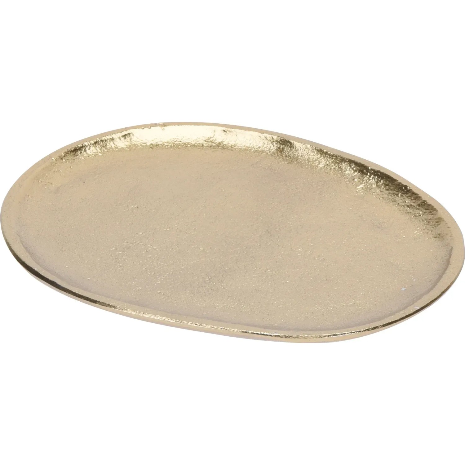 Dekorativní talíř oválný, zlatý, pr. 16 cm