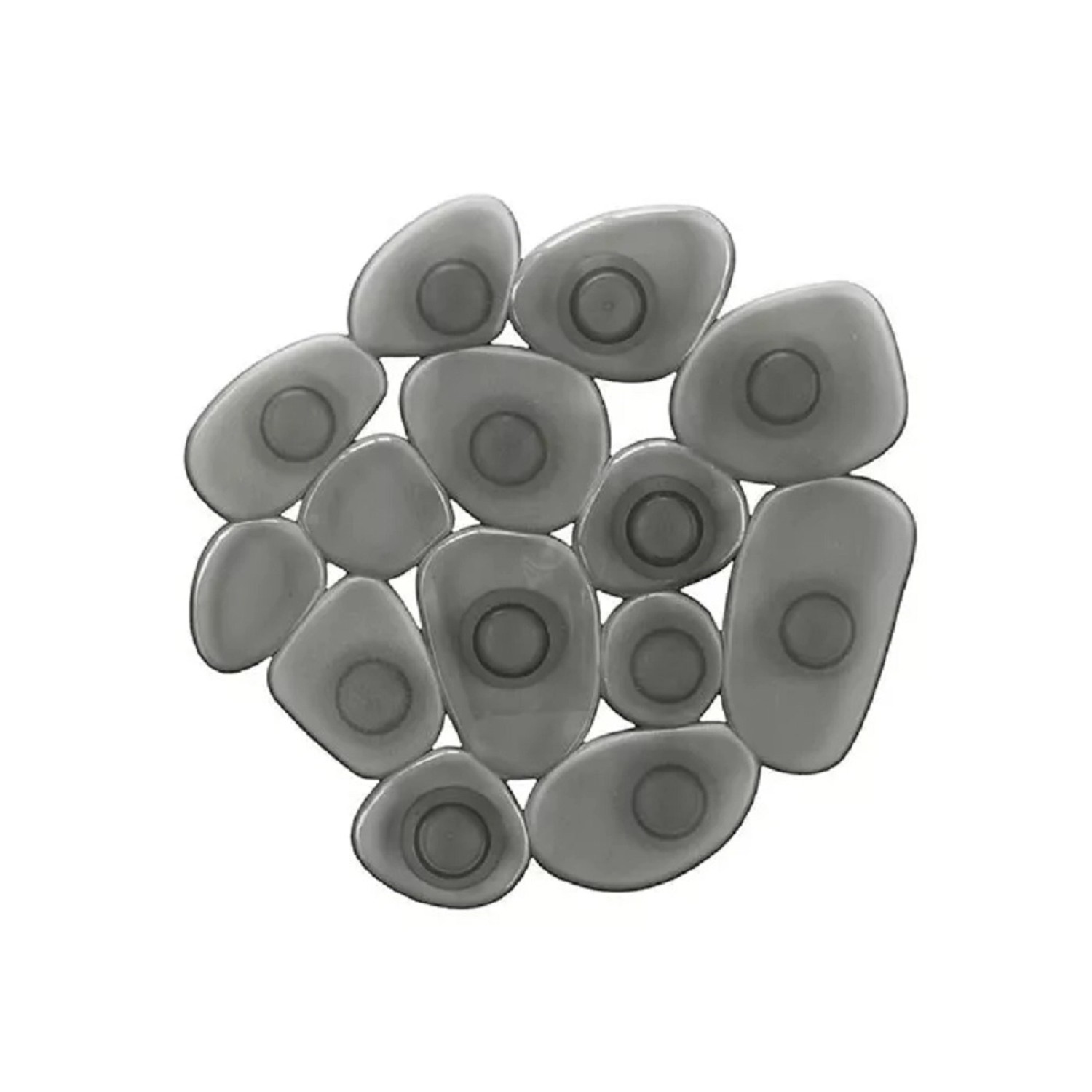 Kleine Wolke Dekorativní kamínky do vany Sassolino kouřově šedé 6 ks