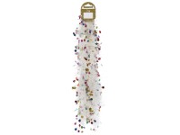 GEROMA Fóliová girlanda s hvězdičkami bílá/pestrá 200 cm, 1 ks