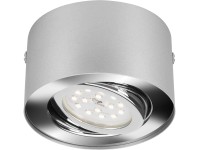 Briloner Nástavbové LED svítidlo Tube stříbrné kulaté