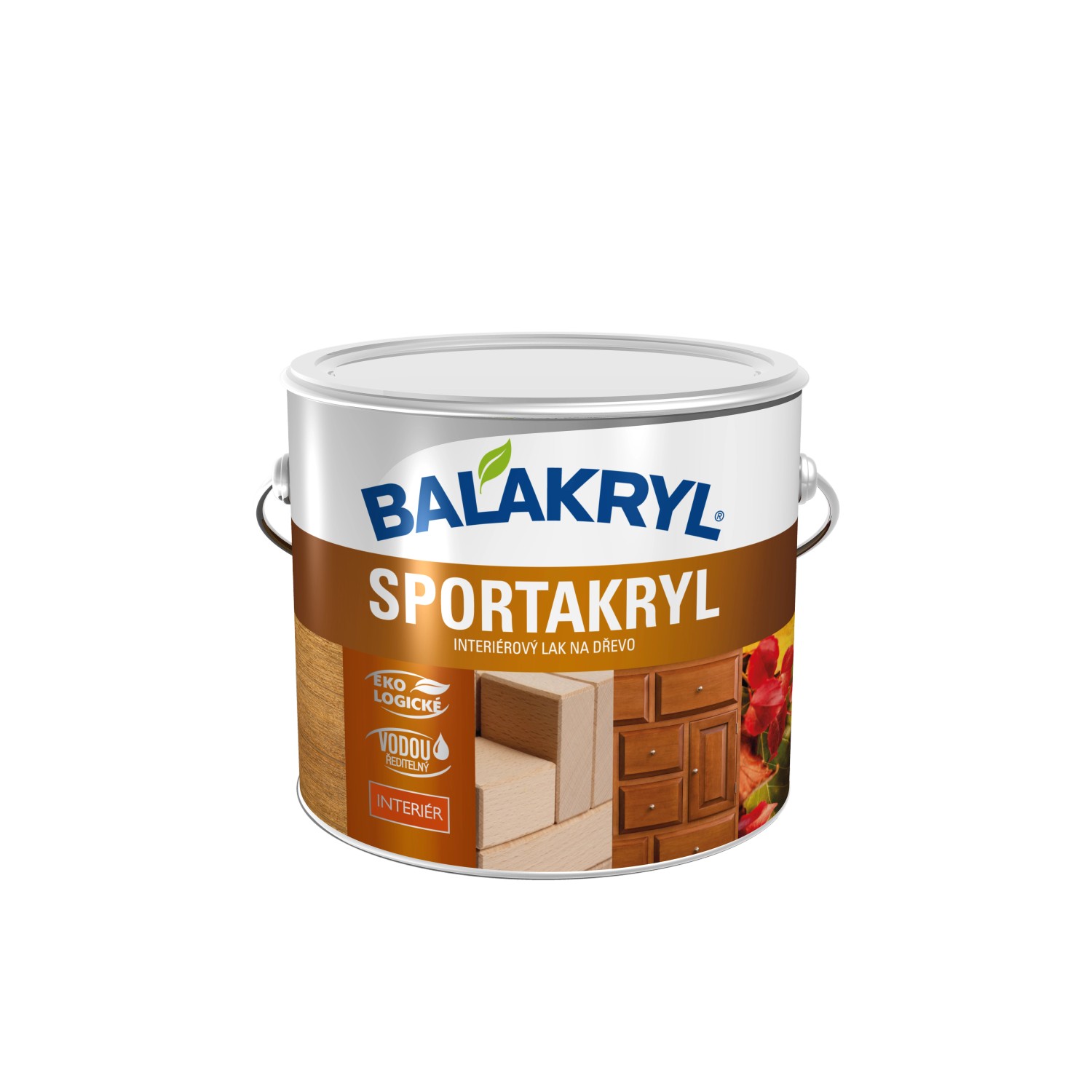 BALAKRYL Interiérový lak na dřevo Sportakryl lesklý 2,5 kg