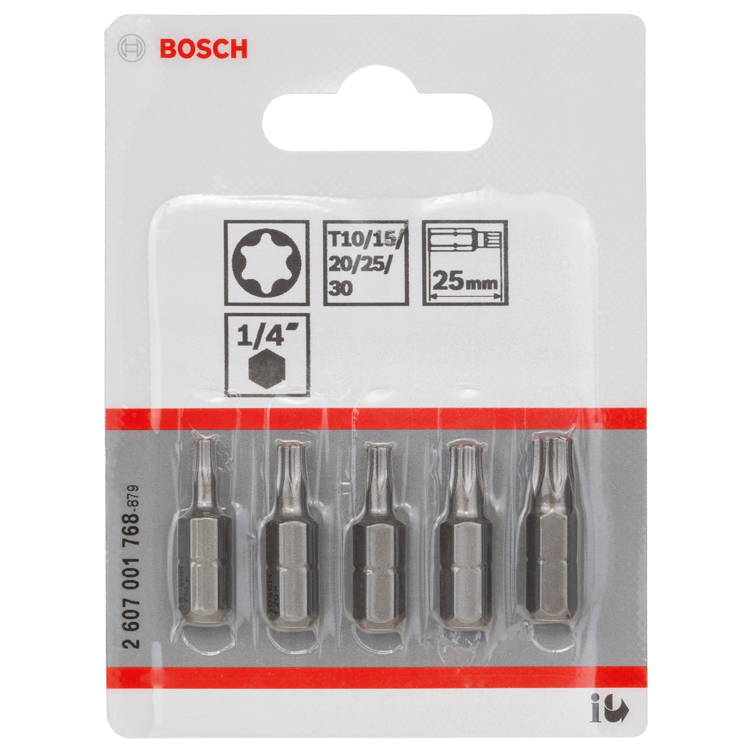 Bosch Šroubovací bit Extra Hard Multibalení T10-30, 25 mm, 5 ks