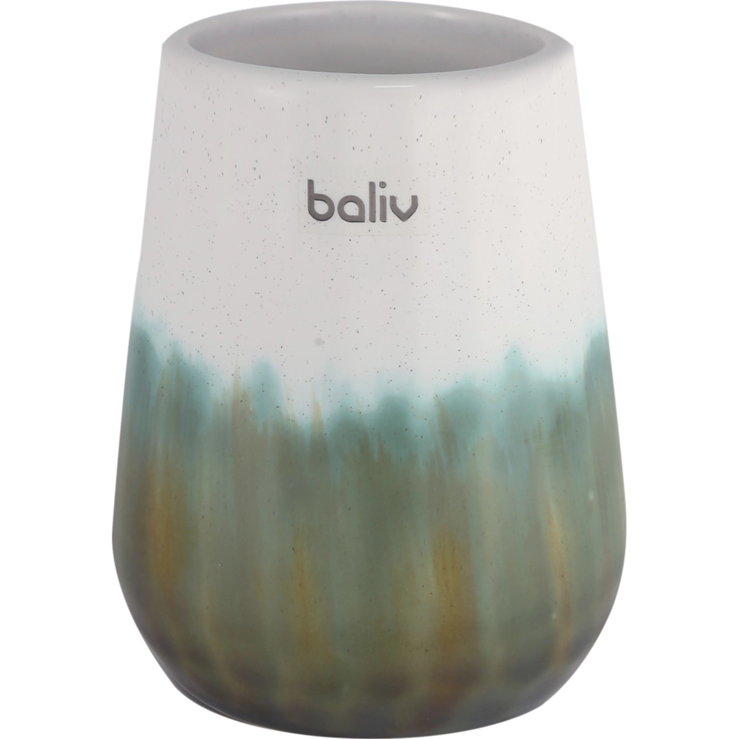 baliv Moss Green trend Kelímek na zubní kartáčky, zelený keramický, 107 x 83 mm