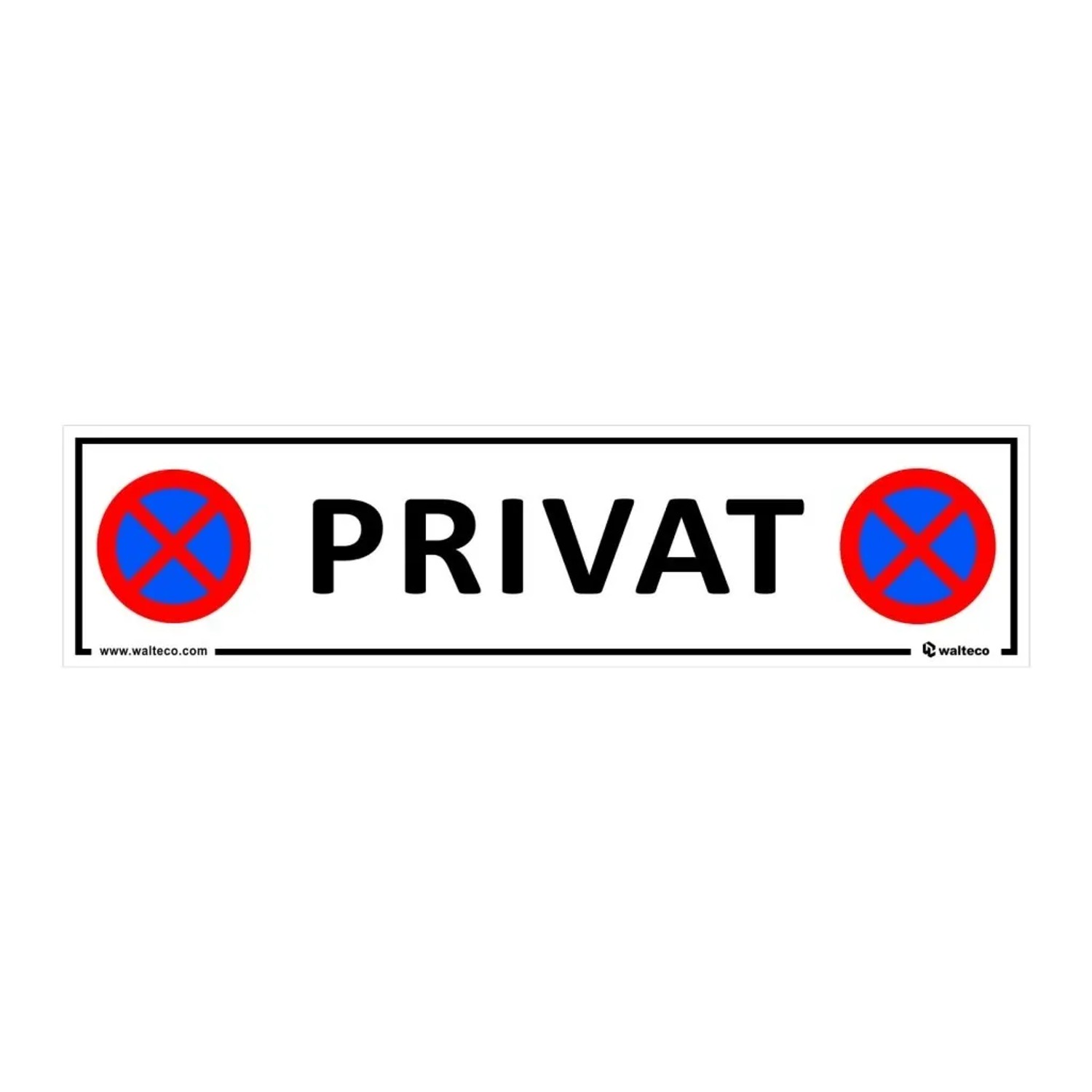 Walteco Zákazová cedulka "Privat" plastová, 400 x 100 mm