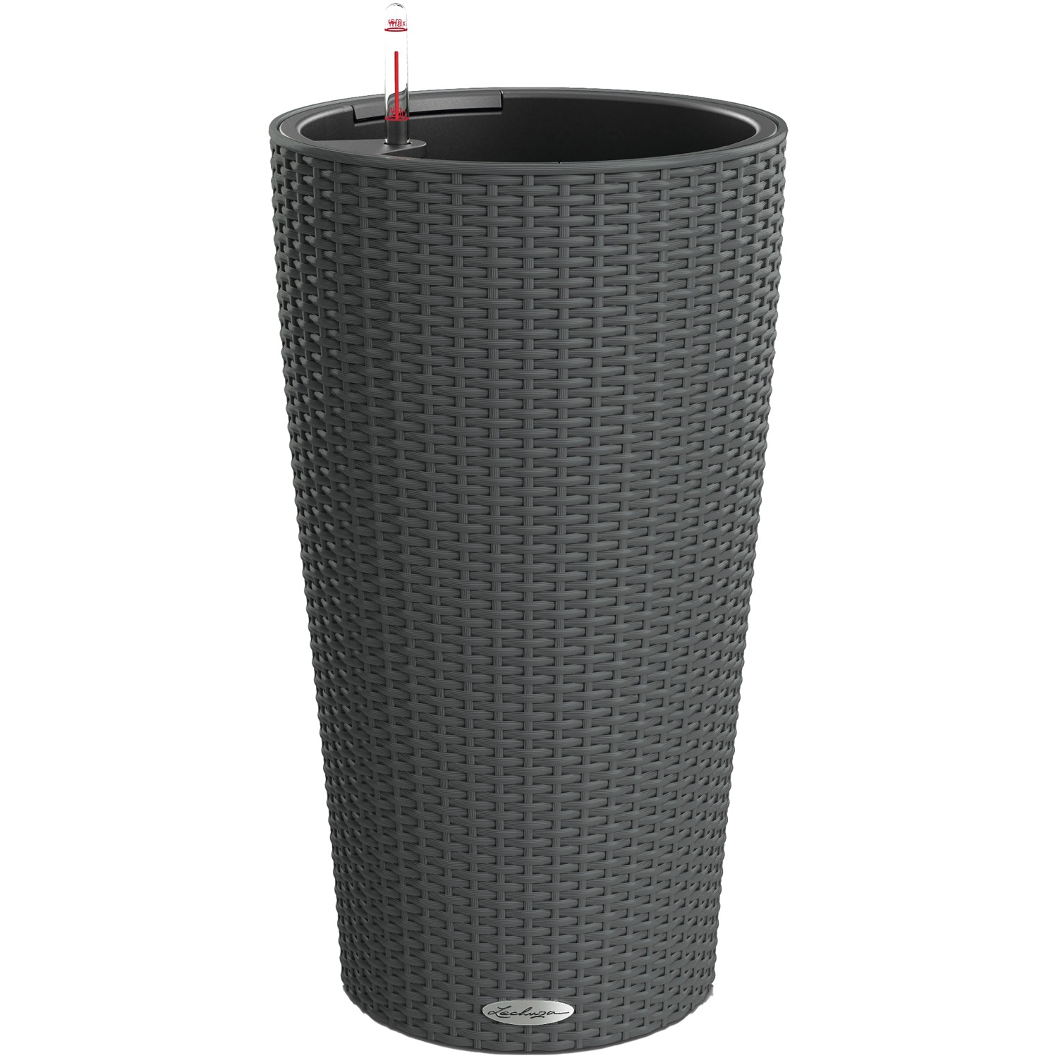 Lechuza Samozavlažovací vysoký květináč Cilindro Cottage Granit, pr. 32 x 56 cm