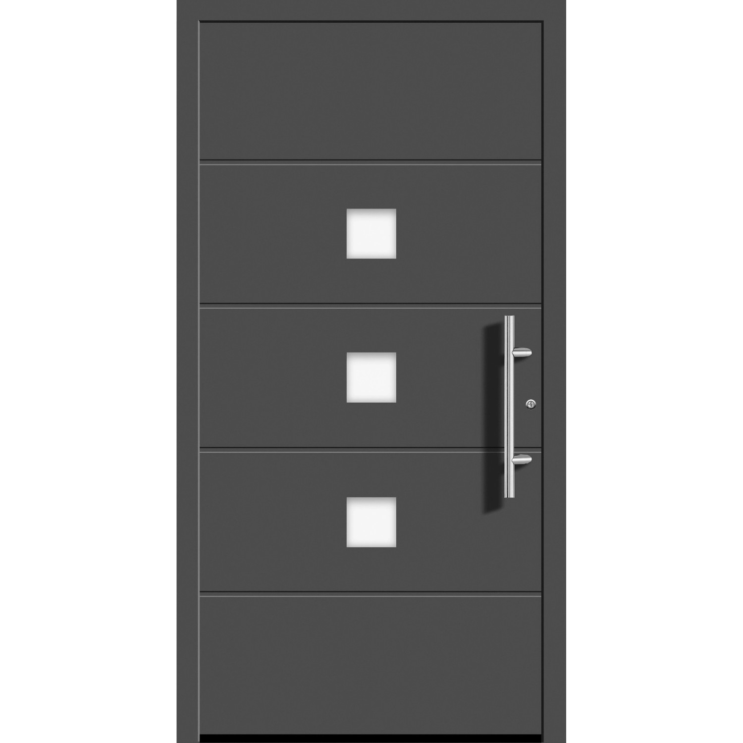 Splendoor Hliníkové vchodové dveře Moderno M380/P, antracitová metalíza, 110 P
