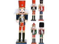 Koopman Dekorativní figurka louskáček červeno-modrý různé druhy 18 cm, 1 ks