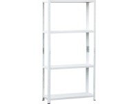 Kovový policový regál MEDIUM, bílá, 75 x 150 x 30 cm
