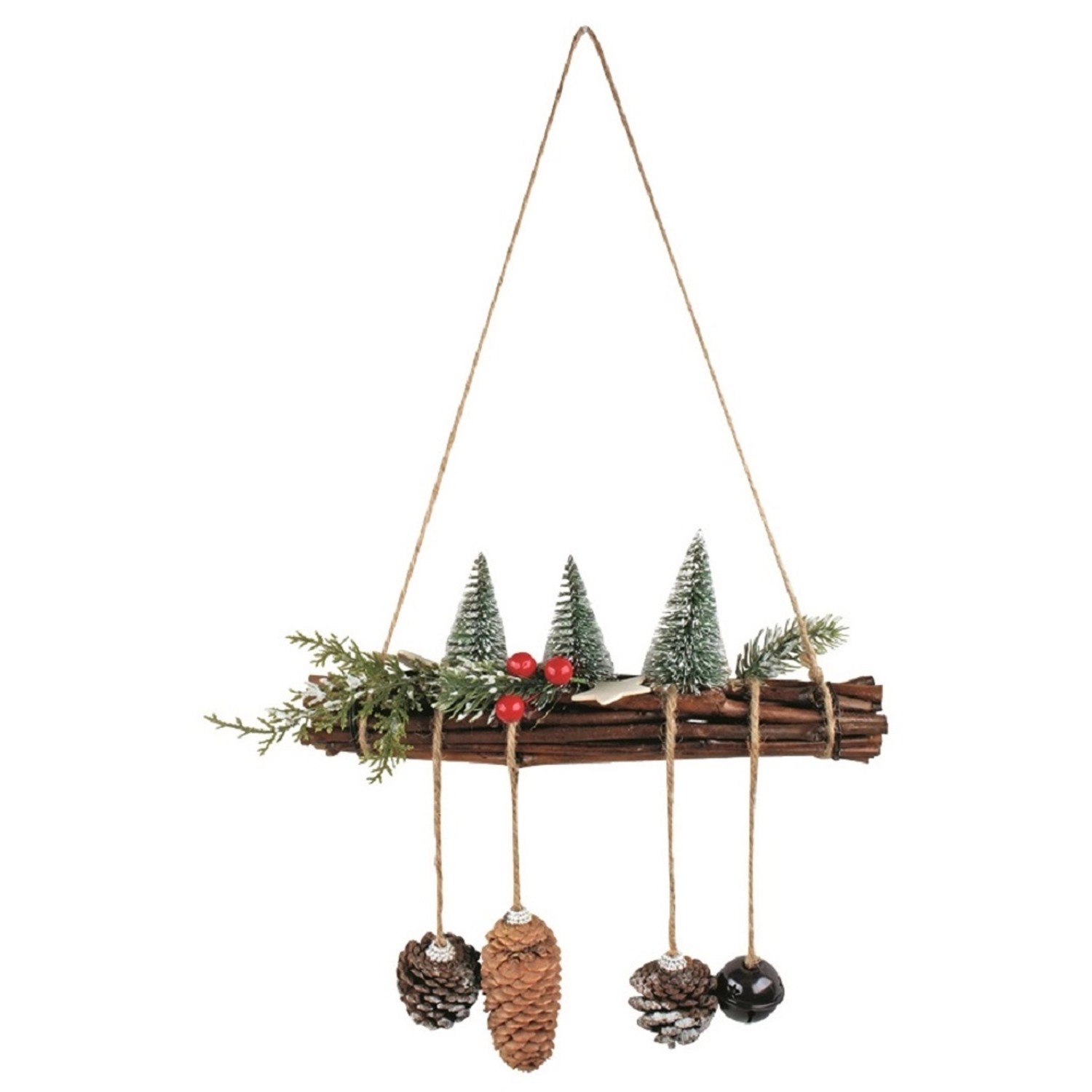 Anděl Přerov Vánoční dekorace se stromky na zavěšení, 30 cm