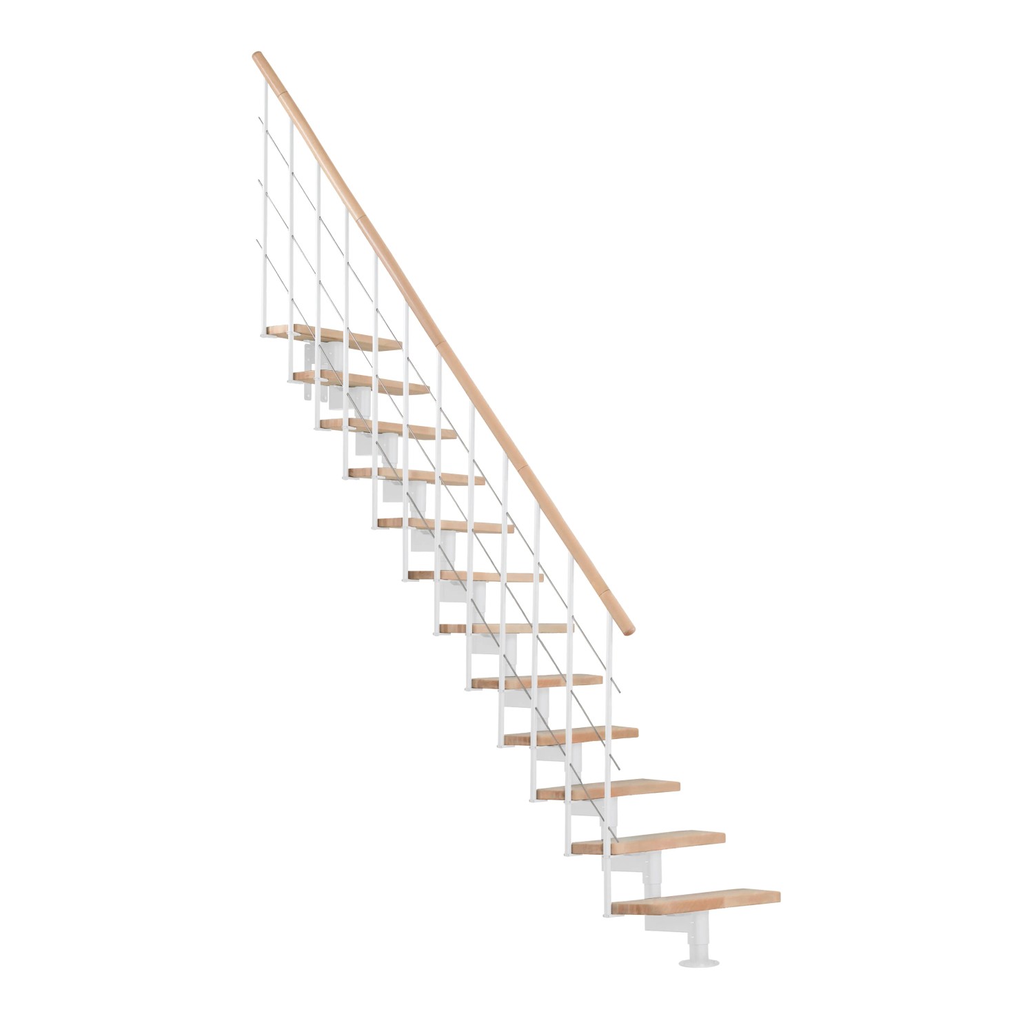 Minka STAIRS Přímé modulové schodiště Style buk/bílá, 304,2 cm