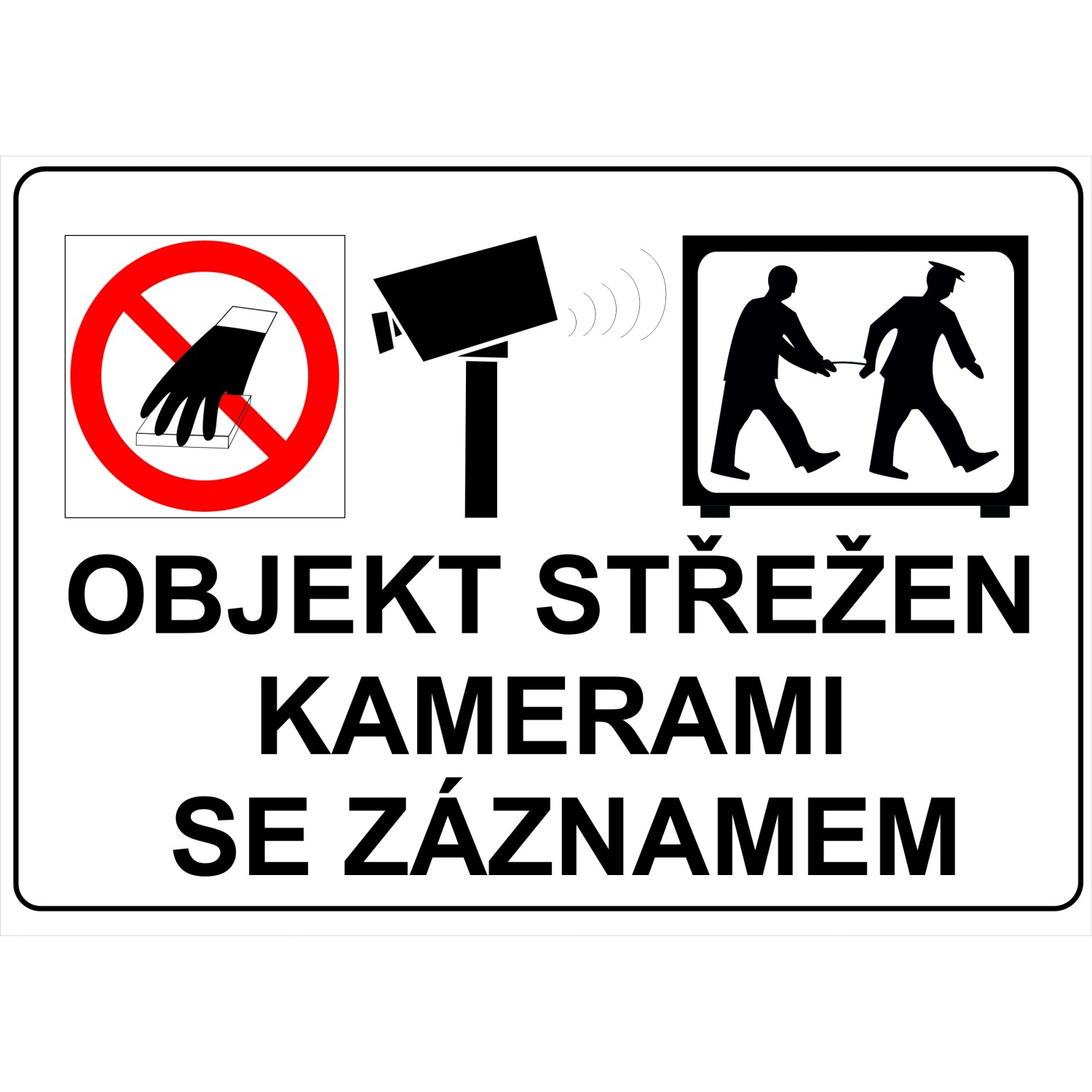 Tabulka Objekt střežen kamerami