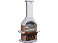 Buschbeck Zahradní grilovací krb San Remo, bílá/terakota, 110 x 65 x 206 cm Buschbeck Zahradní grilovací krb San Remo, bílá/terakota, 110 x 65 x 206 cm