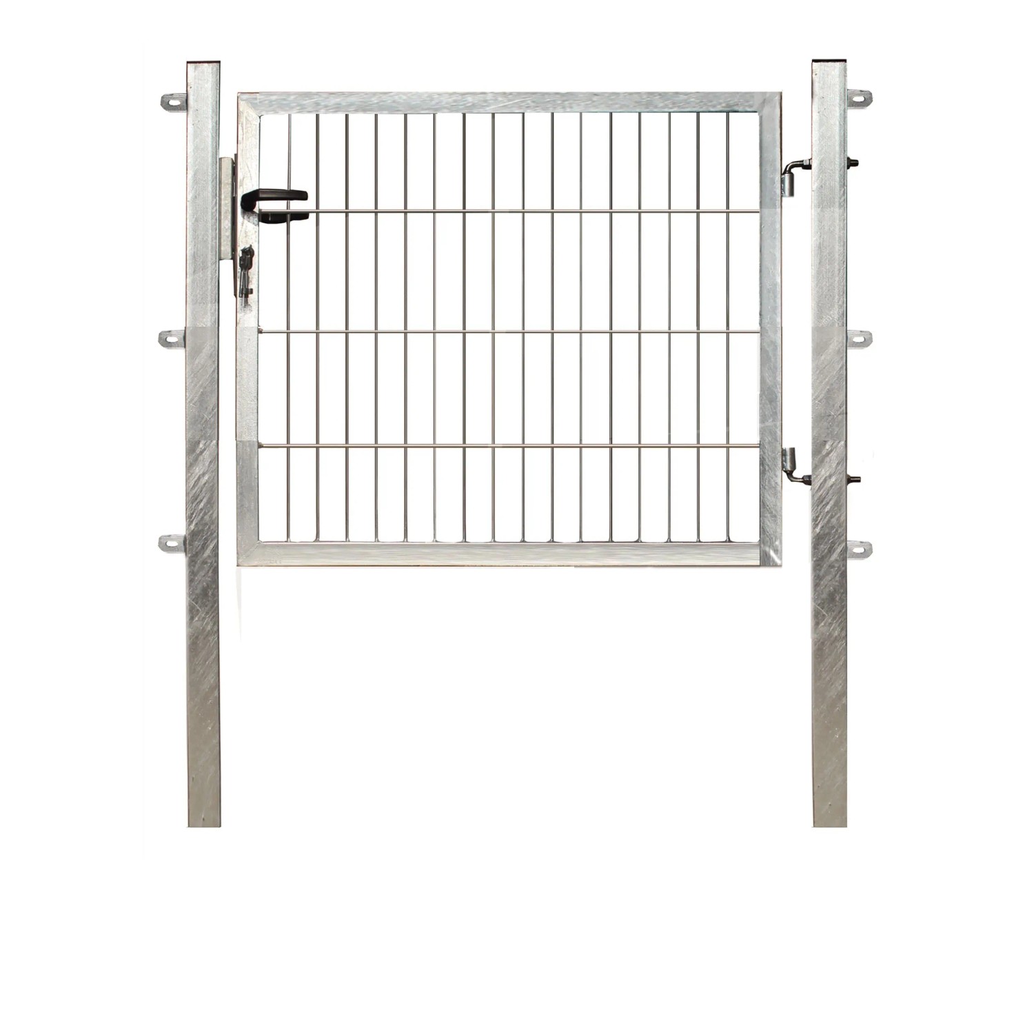 Floraworld Jednokřídlá branka Comfort se zámkem na klíč pozink 80 x 100 cm