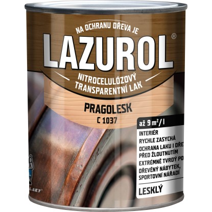 Lazurol Nitrocelulózový lak na dřevo Pragolesk C1037 lesklý 750 ml