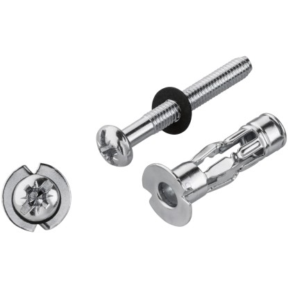 LUX-TOOLS Kovová dutinová hmoždinka 6 x 37 mm, vč. šroubů PZ2 M6 x 48 mm, 4 ks