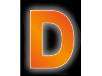 Conacord Reflexní domovní písmeno D, oranžové, 8 cm
