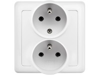 ABB Dvojitá zásuvka 2P + PE SWING, polozapuštěná, 16 A - 250 V, bílá ABB Dvojitá zásuvka 2P + PE SWING, polozapuštěná, 16 A - 250 V, bílá